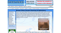 Desktop Screenshot of dreamcleancarpets.co.uk